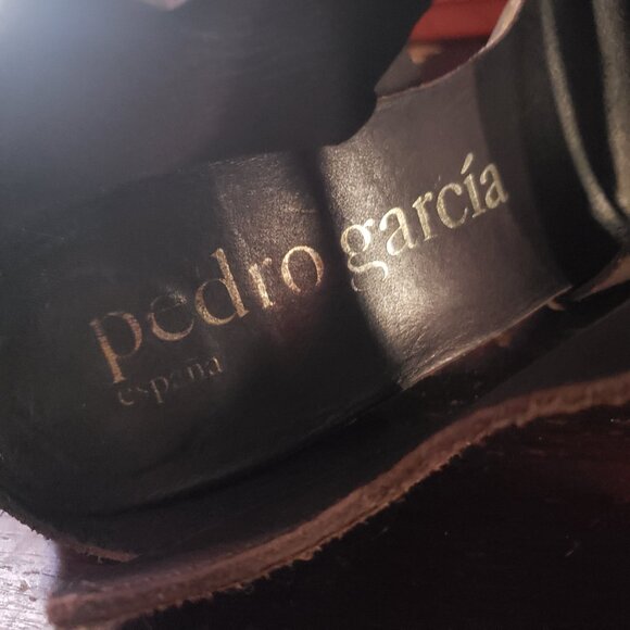 Pedro Garcia Sandal Heels Brown Suede Cork Platform Strappy 8 - Picture 11 of 11